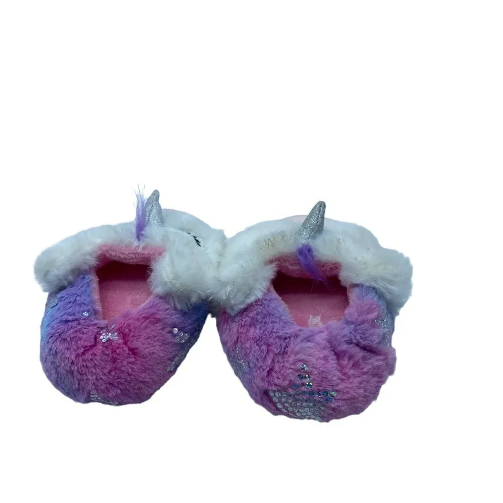 Unicorn Faux Fur Toddler 5‎ NWOT Pull On Slipper SG Footwear
